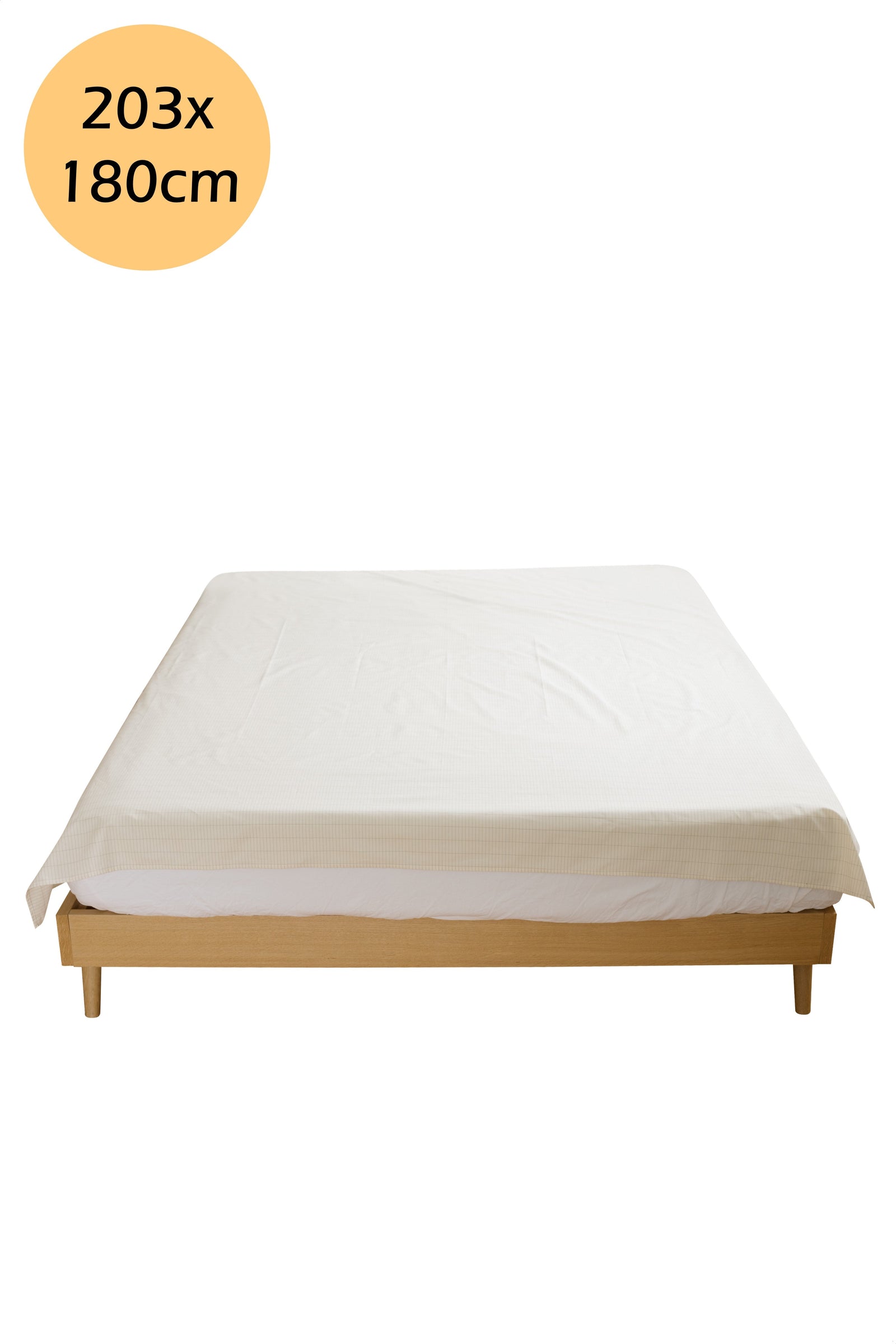 Drap de mise à la terre Earthle sur un matelas deux places, 203 x 180 cm