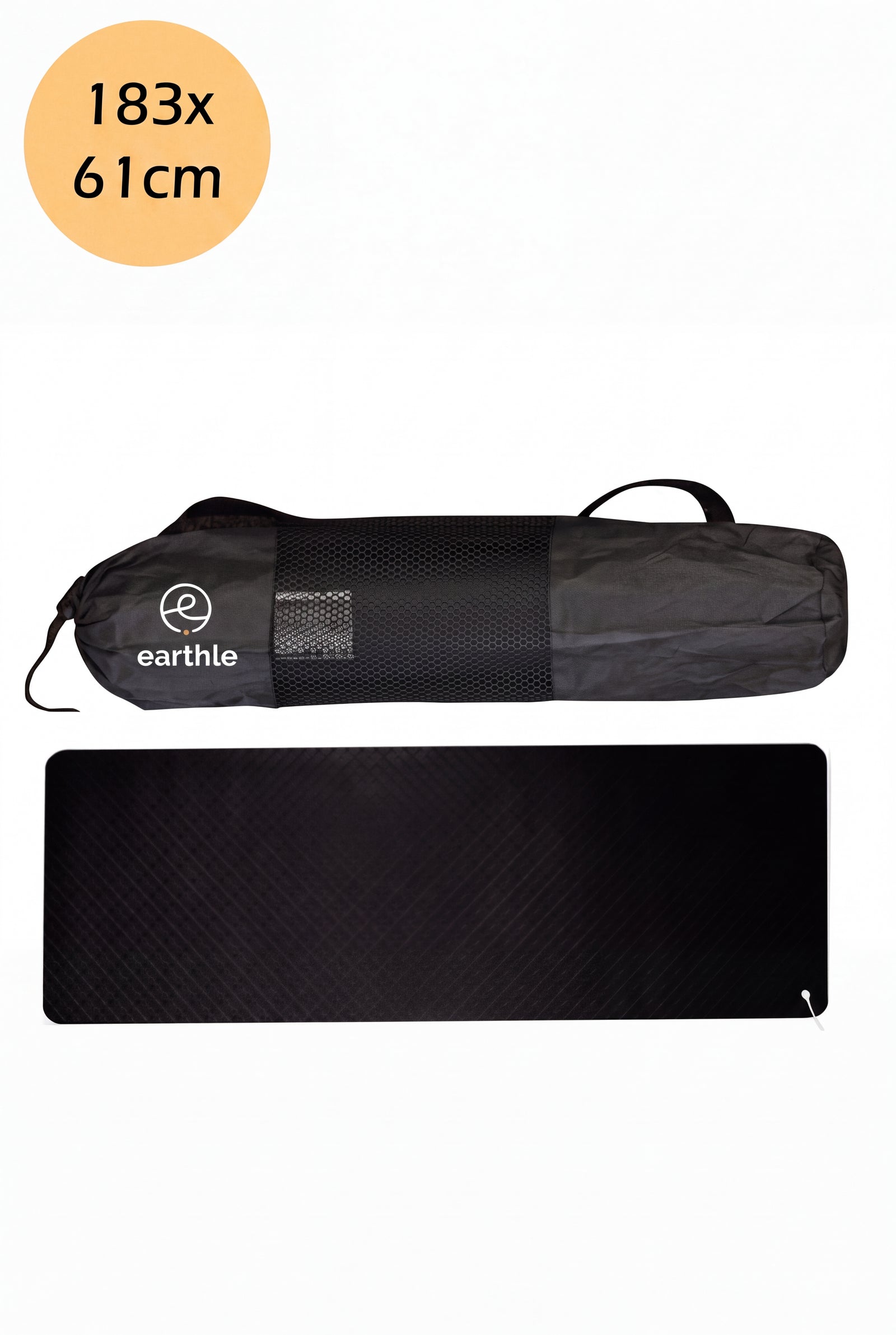 Tapis de yoga de mise à la terre Earthle avec sac de transport, 183 x 61 cm